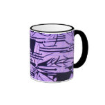taza abstracta de la pinta de la lila