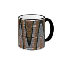 Taza abstracta de la puesta del sol