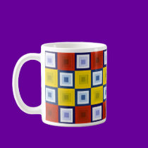 Taza abstracta de los cuadrados tazas