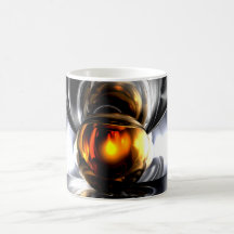 Taza abstracta de los rasgones de oro