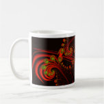 Taza abstracta del diseño del fractal de los capul