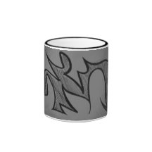 taza abstracta gris de la impresión