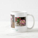 Taza acogedora divertida feliz de té de los coneji