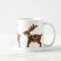 Taza adornada del día de fiesta del reno del pan d