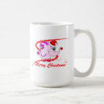 Taza afortunada de las Felices Navidad del meñique tazas