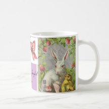 Taza alegre feliz del vintage de Pascua