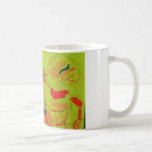 Taza amarilla de la magdalena