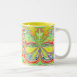 Taza amarilla de las mariposas