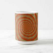 Taza anaranjada del espiral de la piel de serpient