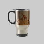 Taza anaranjada del viaje del flor de las jirafas tazas
