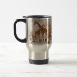 Taza anaranjada del viaje del papá del flor de las