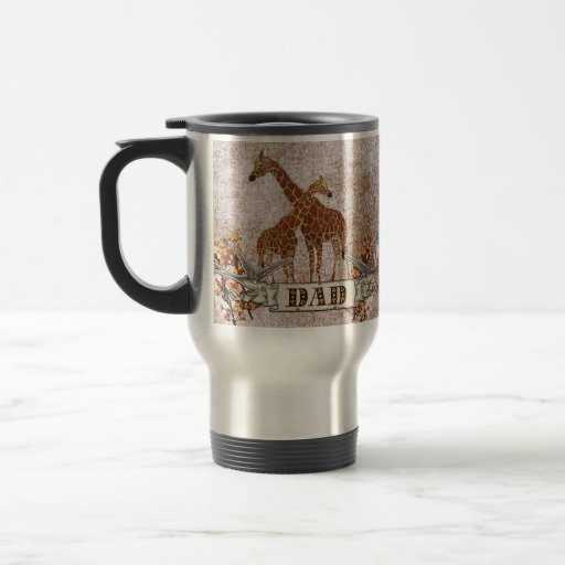 Taza anaranjada del viaje del papá del flor de las