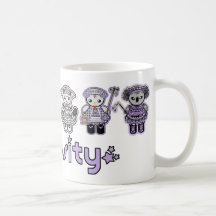 Taza asesina linda de los animales de la curiosida