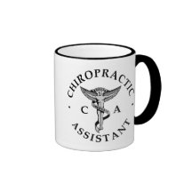 Taza auxiliar del logotipo de la quiropráctica