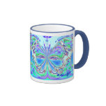 Taza azul de la mariposa por M.Light