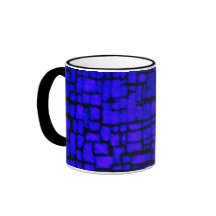 taza azul de la pared