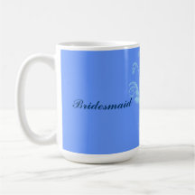 Taza azul de la voluta de la dama de honor