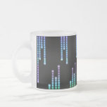 Taza azul de los cuadrados