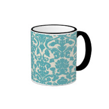 Taza azul del damasco