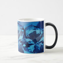 Taza azul del fractal de la piedra preciosa