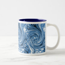 Taza azul del remolino