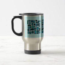 taza azul moderna