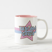 Taza barbuda del collie de la estrella retra