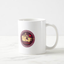 Taza blanca clásica de la liga de los defensores d