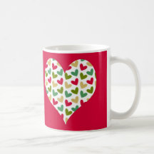 Taza blanca clásica del "corazón"