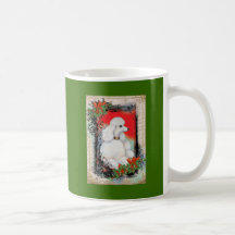 Taza blanca de la impresión del estilo del vintage