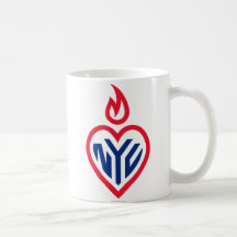 Taza blanca de NYC 11oz - corazón de Gotham