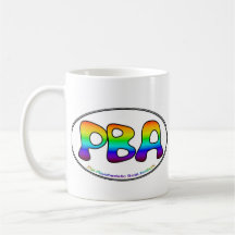Taza blanca del óvalo 15oz de PBA