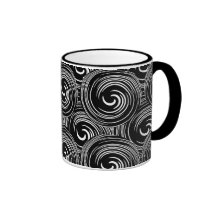 Taza blanco y negro del diseño