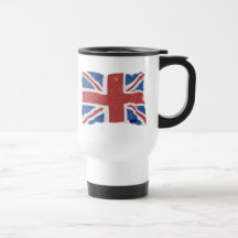 Taza BRITÁNICA de la bandera 2 del vintage