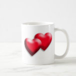Taza cariñosa doble de los corazones