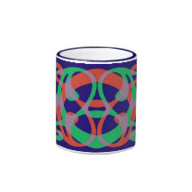 Taza céltica del diseño del tri color