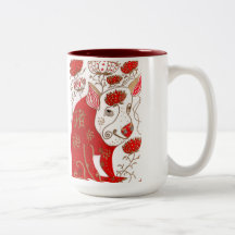 Taza china del cerdo de la astrología del cerdo
