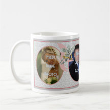 Taza clásica de las memorias del boda