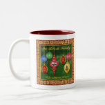 Taza clásica del navidad de la familia del ornamen