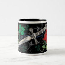 Taza color de rosa céltica