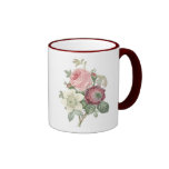 Taza color de rosa y de la anémona