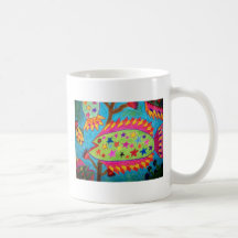 Taza colorida de las "estrellas de mar"