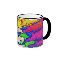 Taza colorida del arte de la espina dorsal