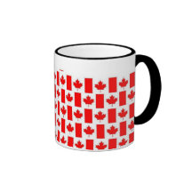 taza con diseño de la bandera de Canadá