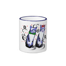 taza con gatos
