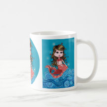 Taza coralina de la sirena