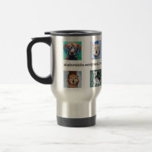Taza cuadrada del viaje de cuatro Mutts de HSUS