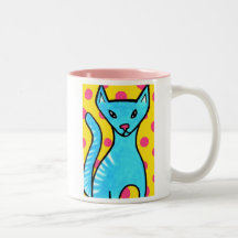 Taza curiosa del gatito