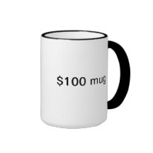 taza de $100 dólares
