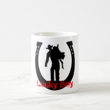 TAZA DE CAFÉ AFORTUNADA DEL MUCHACHO